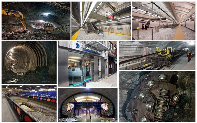 Second Avenue Subway milestones collage