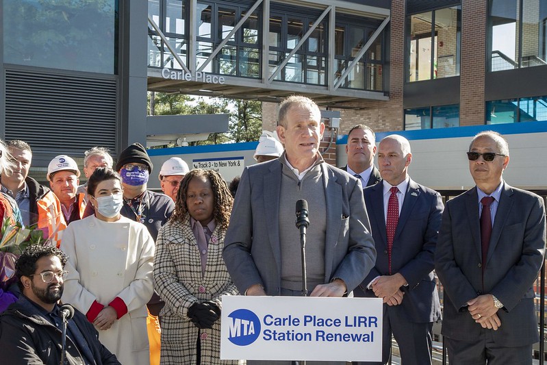 MTA Leadership Unveils New and Improved Carle Place LIRR Station