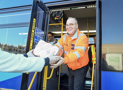 PHOTOS: MTA Delivers 2,567 Pounds of Employee Food Donations Throughout Service Region
