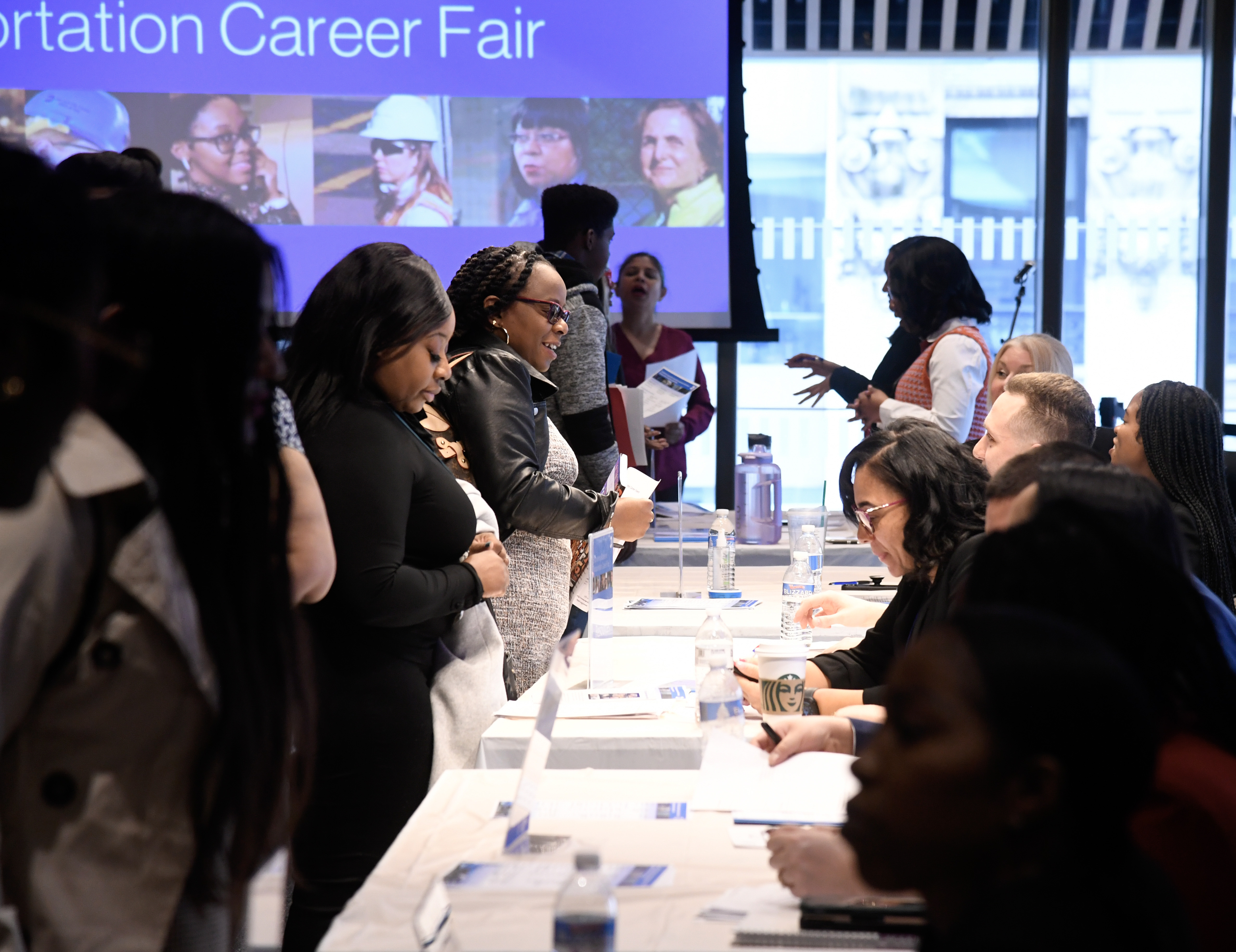 table at MTA's Empowering Women in Transportation Career Fair 